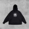 Ginken Oversized Hoodie Premium Baumwolle mit dropped shoulders, Unisex Fit und Logo-Print