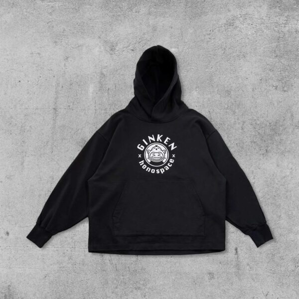 Ginken Oversized Hoodie Premium Baumwolle mit dropped shoulders, Unisex Fit und Logo-Print